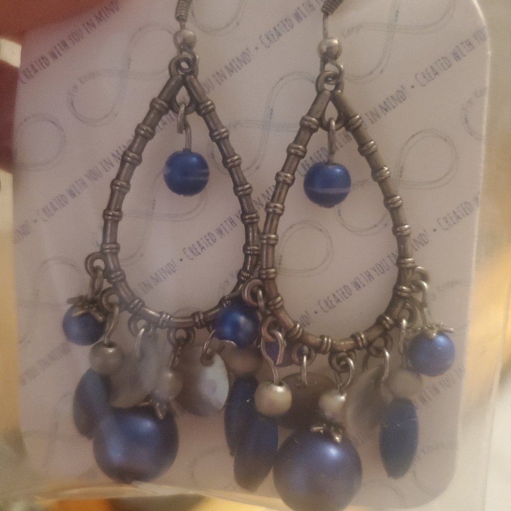 Sterling silver, surgical steel dangle earrings